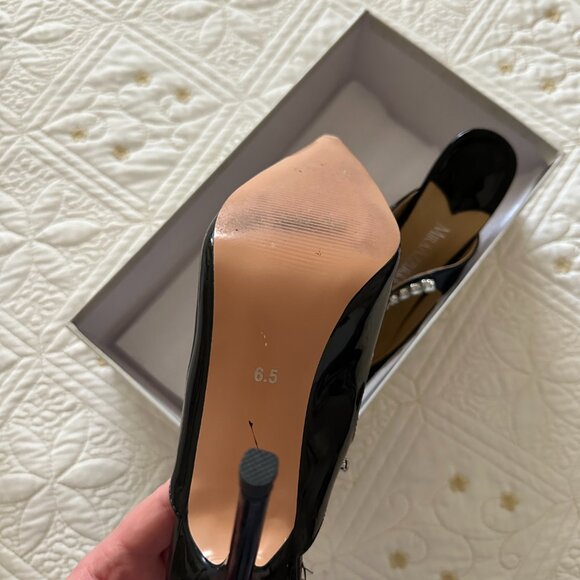 Crystal Embellished Black Patent Heels - Picture 5 of 8